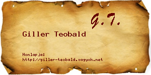 Giller Teobald névjegykártya